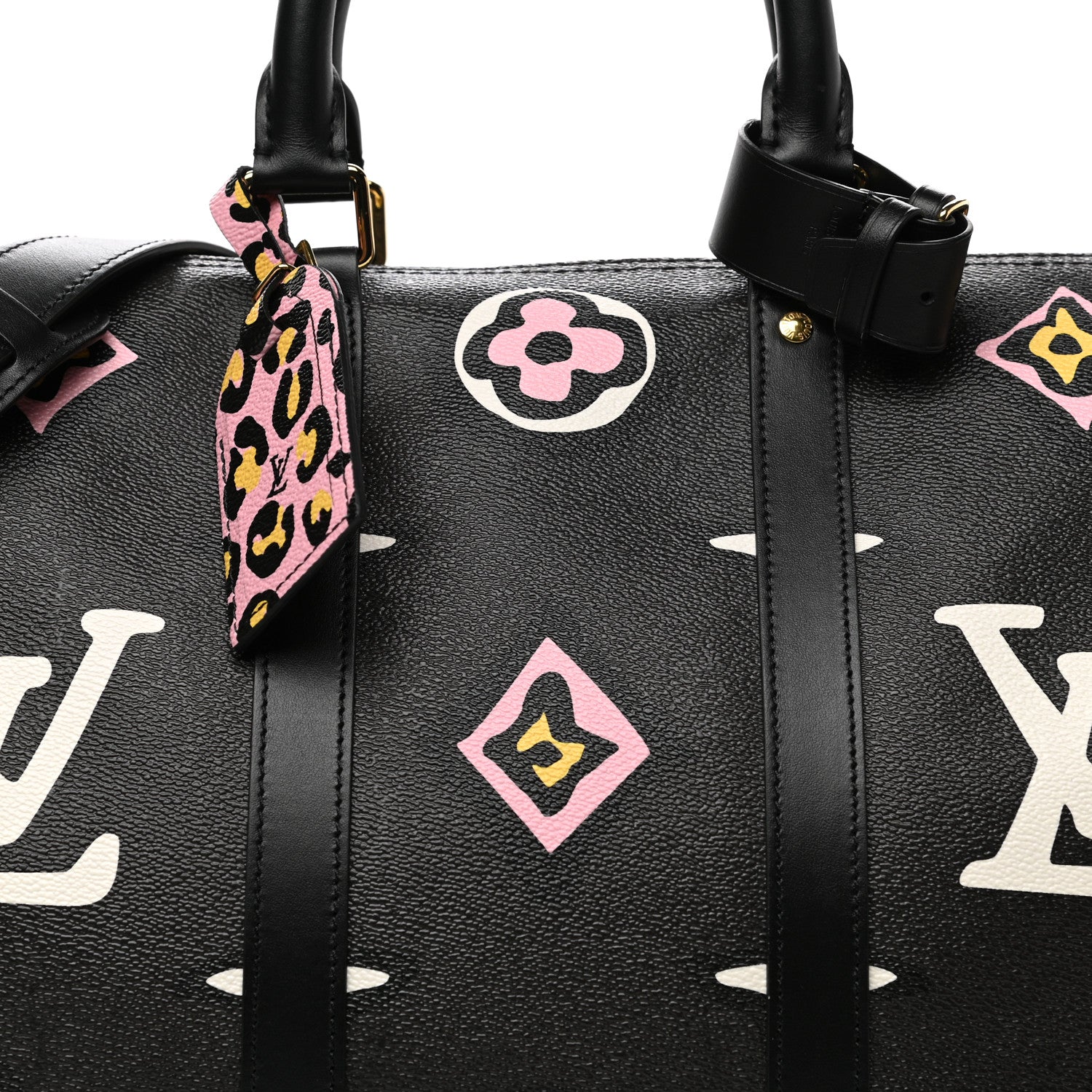 Louis Vuitton Monogram Giant Wild At Heart Keepall Bandouliere 45 Black 6 of 9