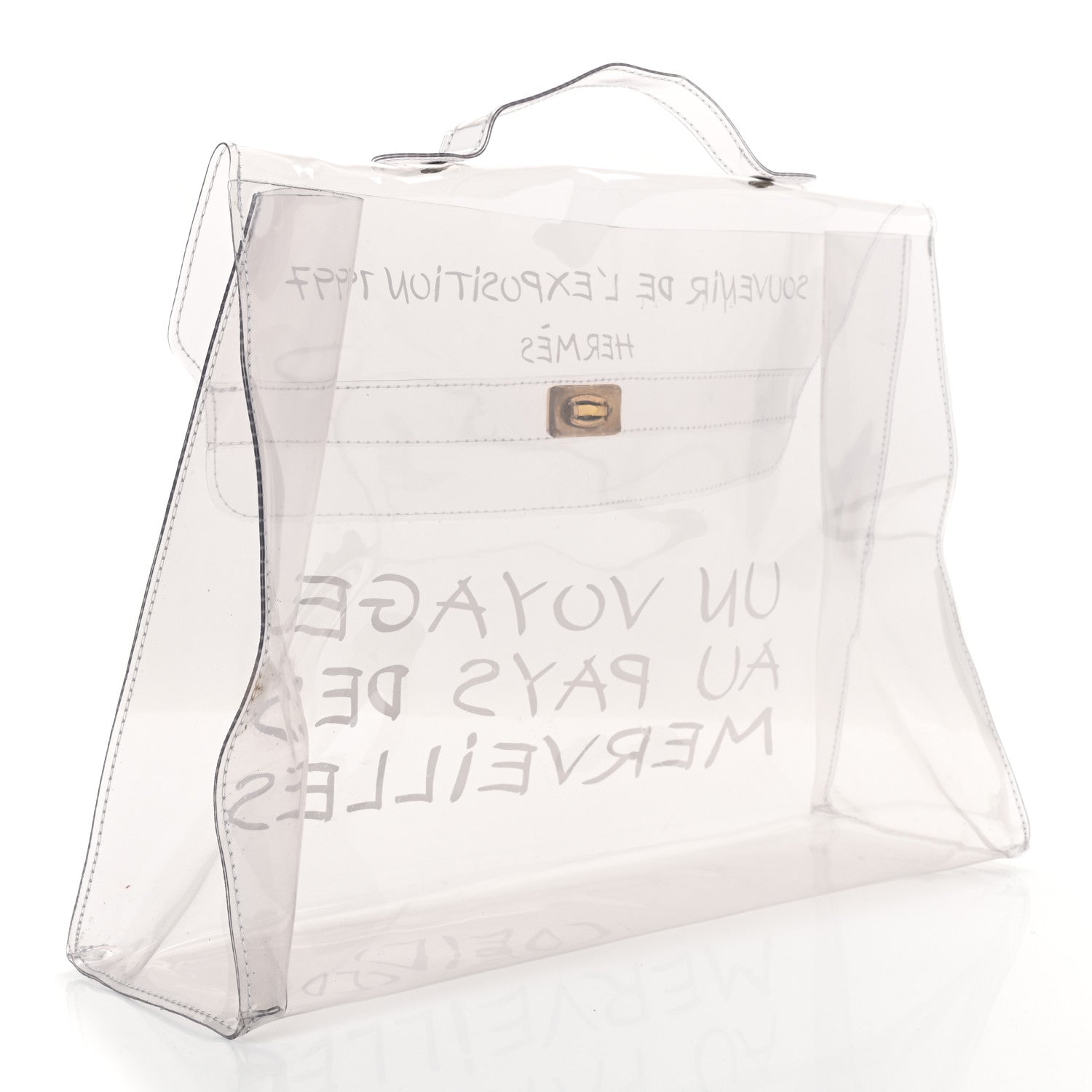Hermes Vinyl Souvenir De L'Exposition Kelly Transparent 3 of 10