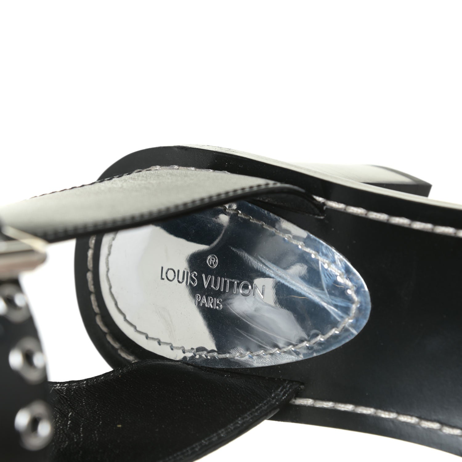 Louis Vuitton Calfskin Monogram Passenger Sandals 39 Black 11 of 14