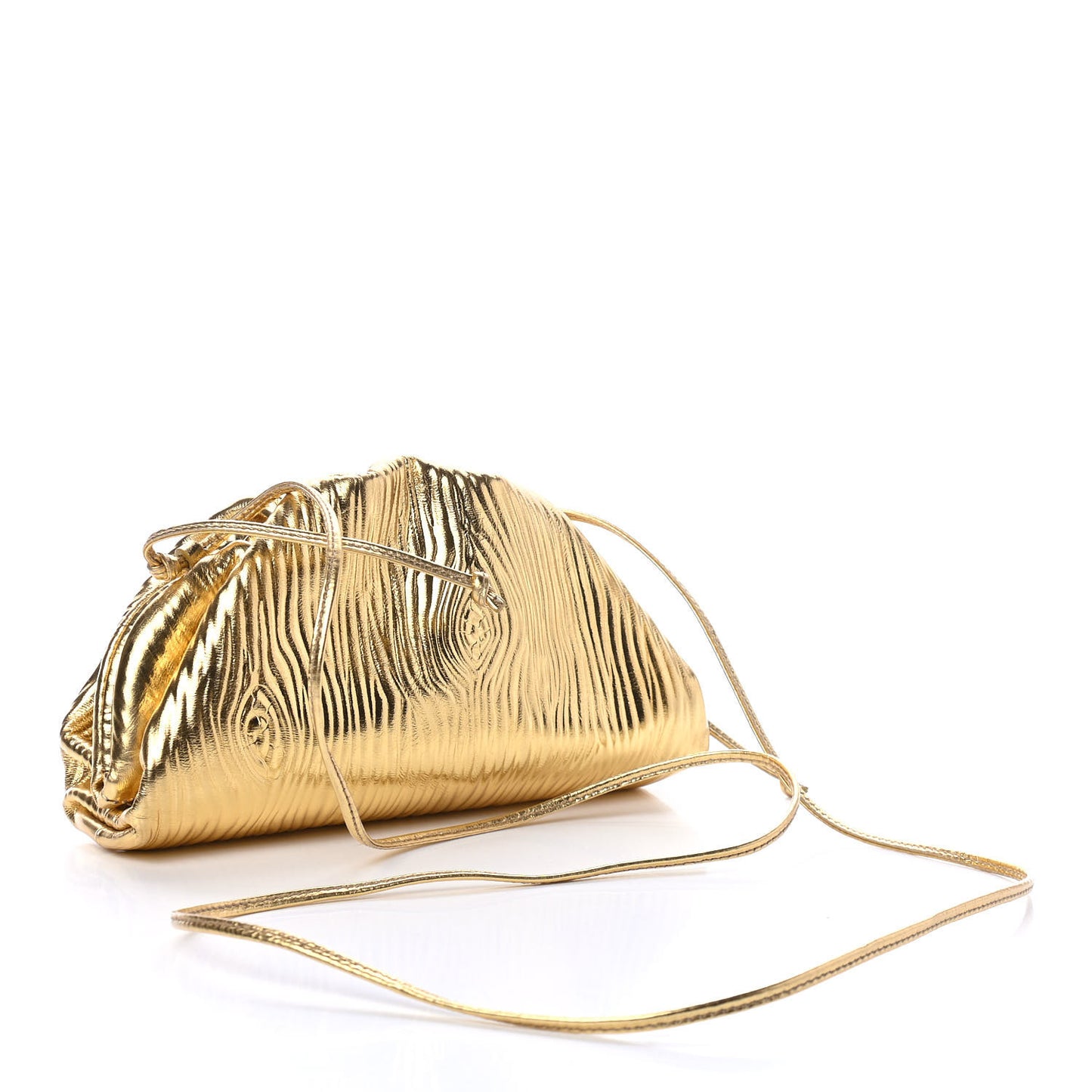 Metallic Bark Calfskin The Mini Pouch Gold