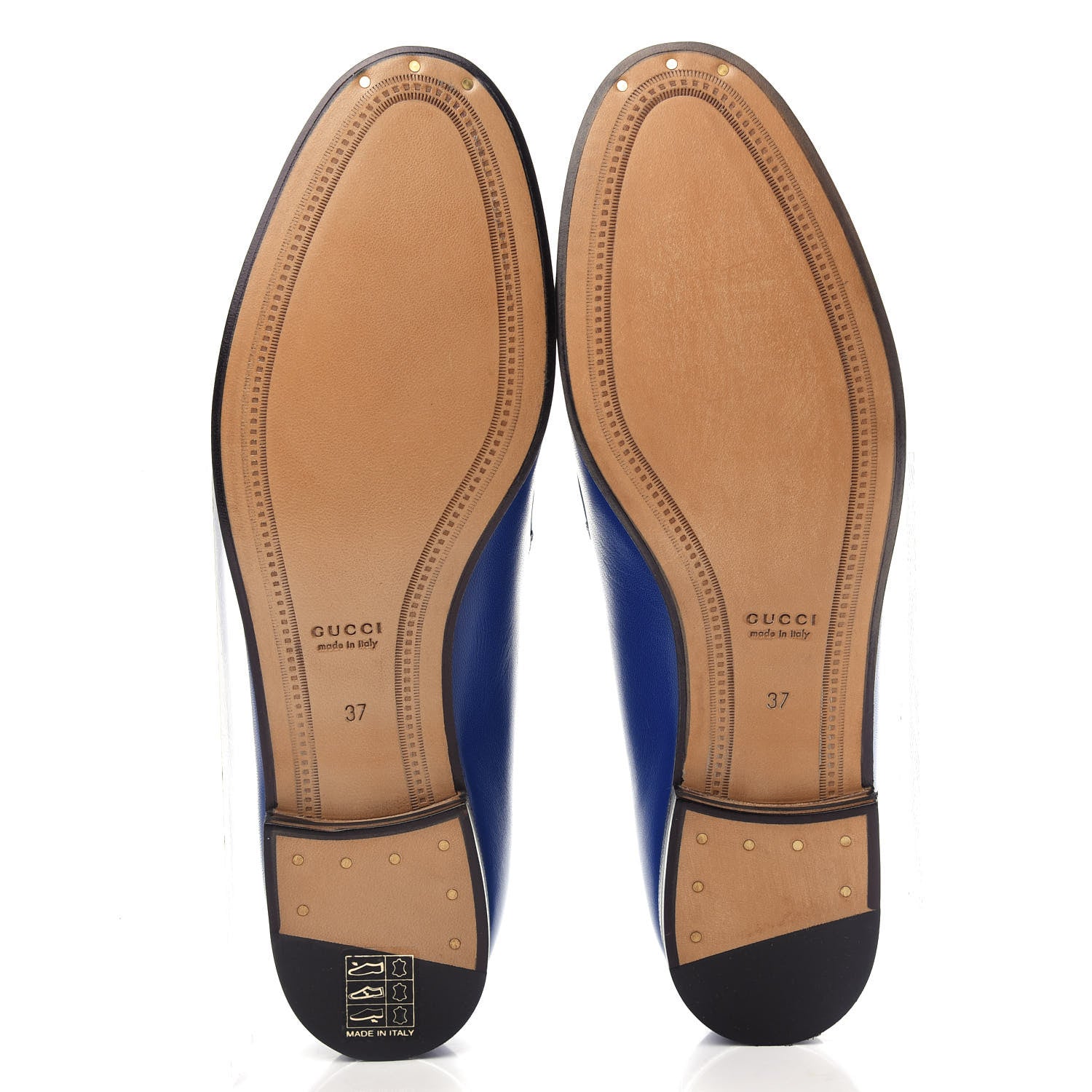 Gucci Malaga Kid Womens Jordaan Loafers 37 Electric Blue 6 of 11