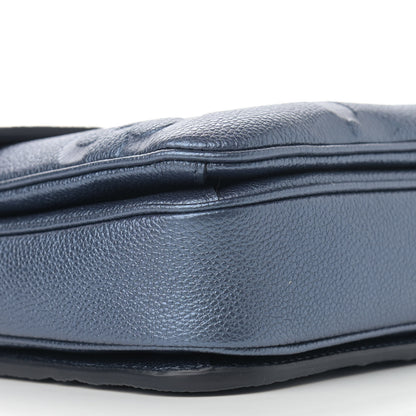 Louis Vuitton Metallic Empreinte Monogram Giant Pochette Metis Navy Nacre 8 of 10