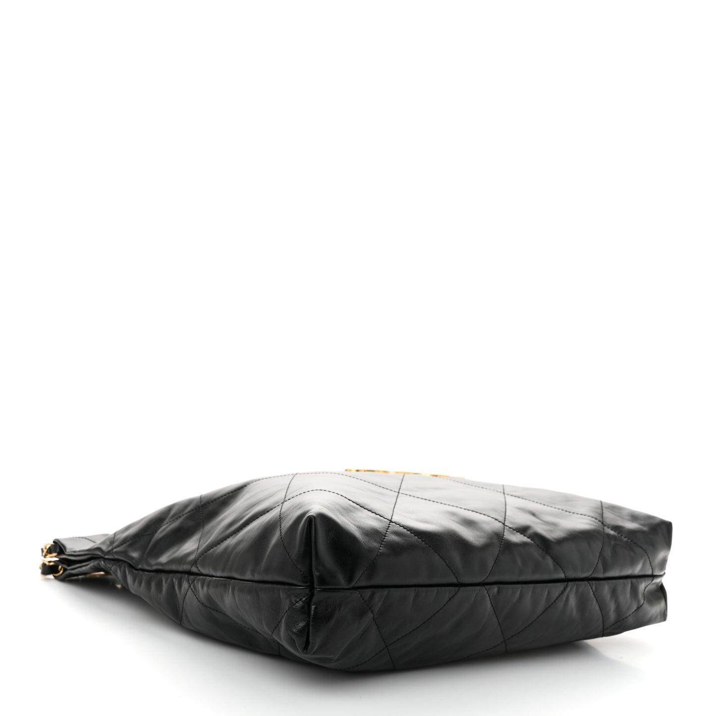 Shiny Calfskin Quilted Chanel 22 Black