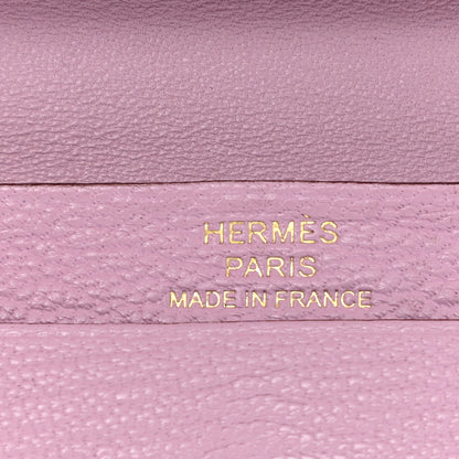 Hermes Chevre Mysore Bearn Mini Wallet Mauve Sylvestre 6 of 10