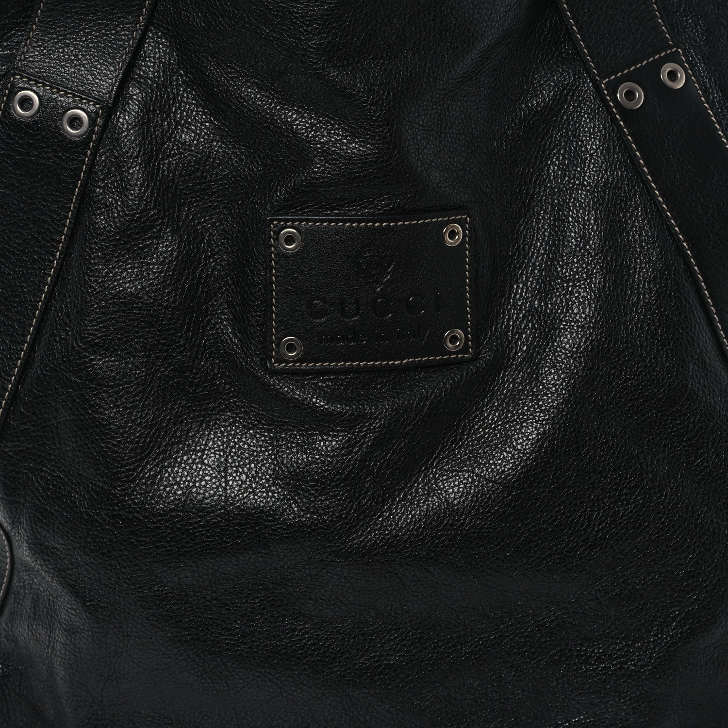 Gucci Leather Large Tote Unisex Black 8 of 11
