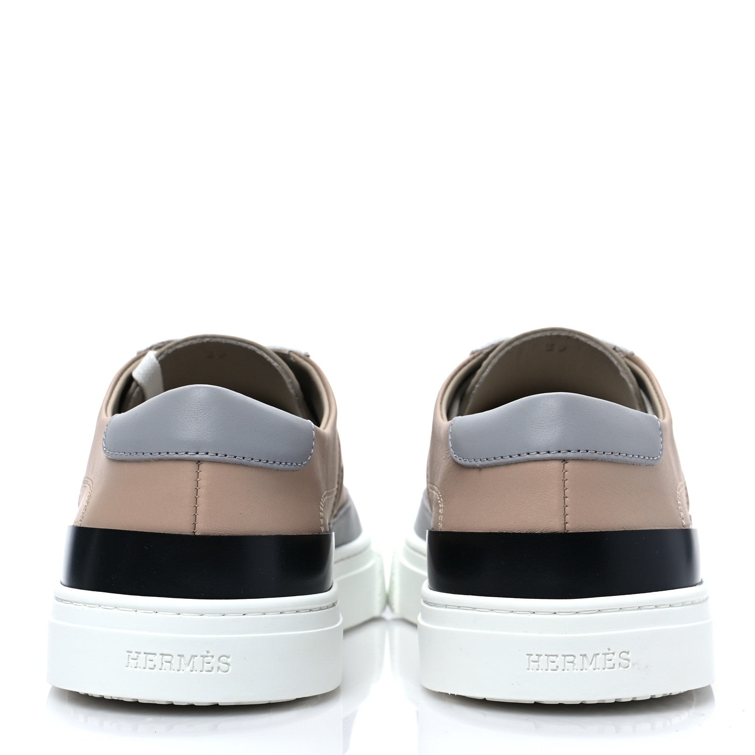 Hermes Calfskin Deep Sneakers 39 Beige Nude 5 of 9