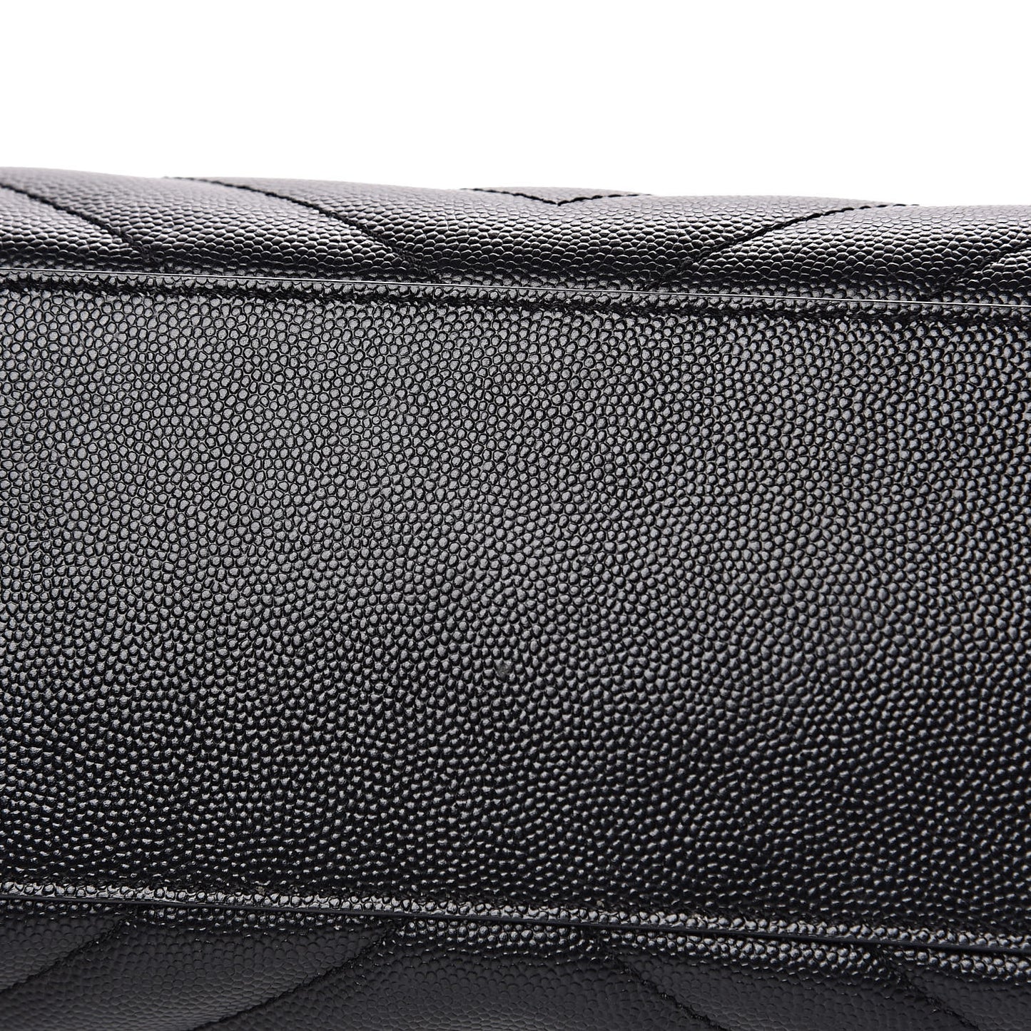 Grain De Poudre Matelasse Chevron Monogram Shopping Bag Black