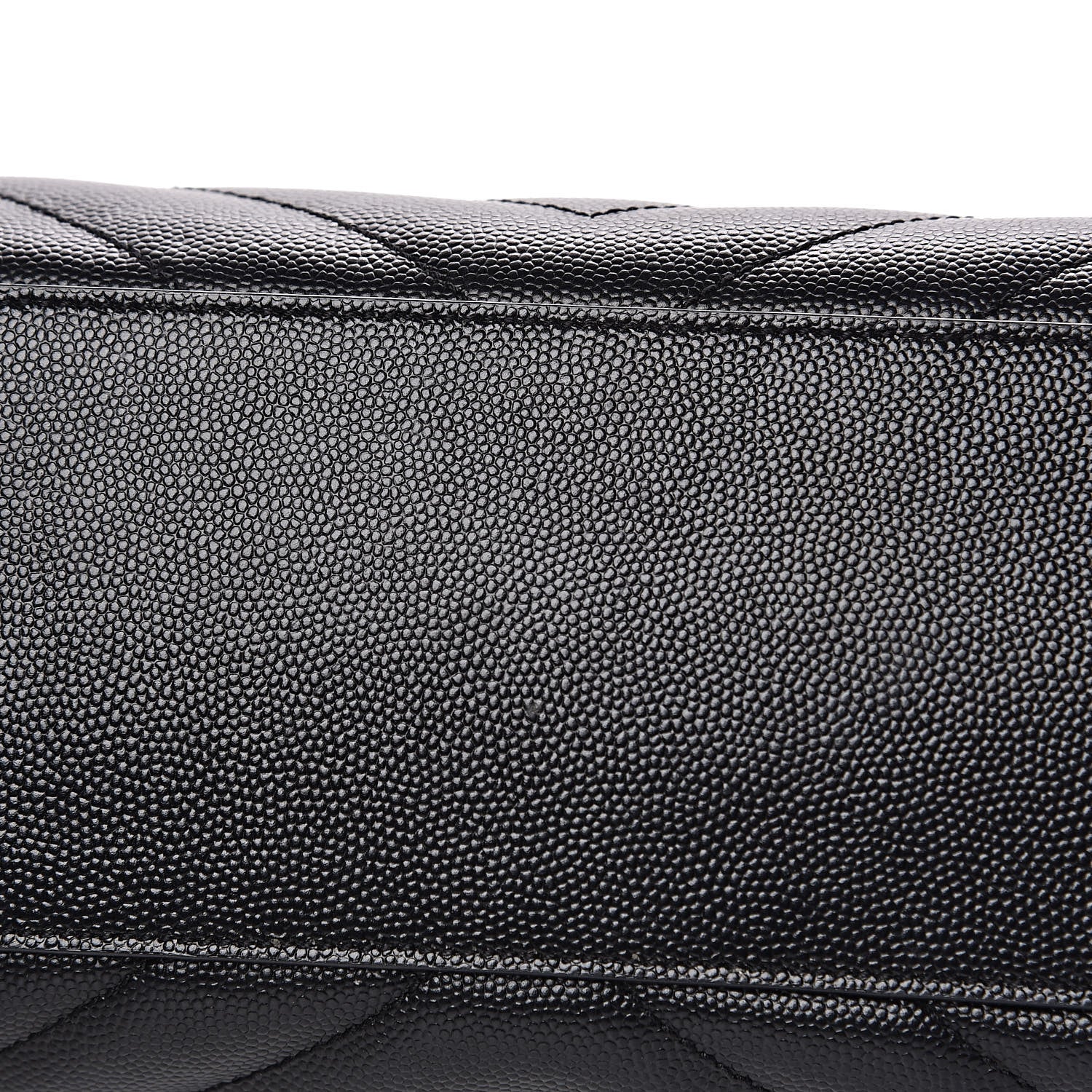 Saint Laurent Grain De Poudre Matelasse Chevron Monogram Shopping Bag Black 9 of 18