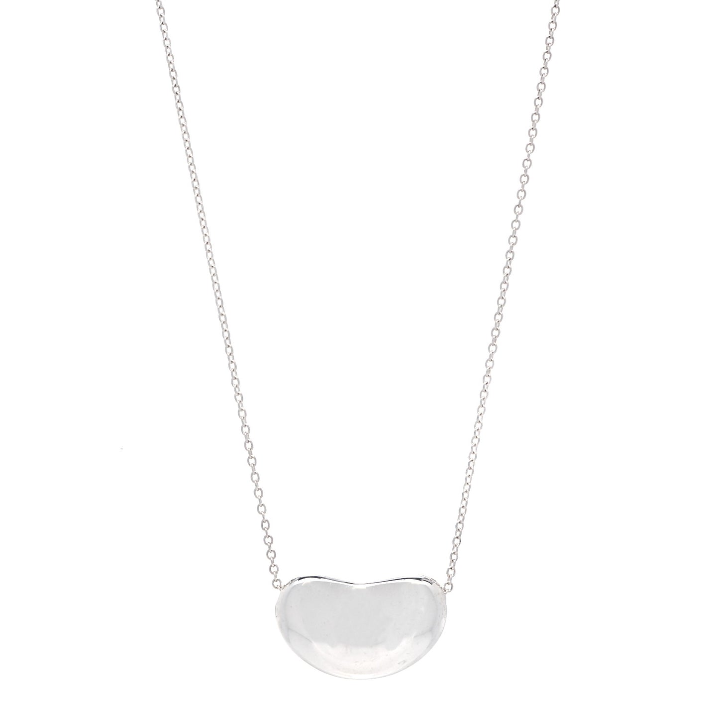 Sterling Silver 20mm Elsa Peretti Bean Pendant Necklace