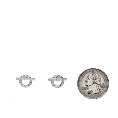 Hermes 18K White Gold Diamond Finesse Earrings 2 of 5