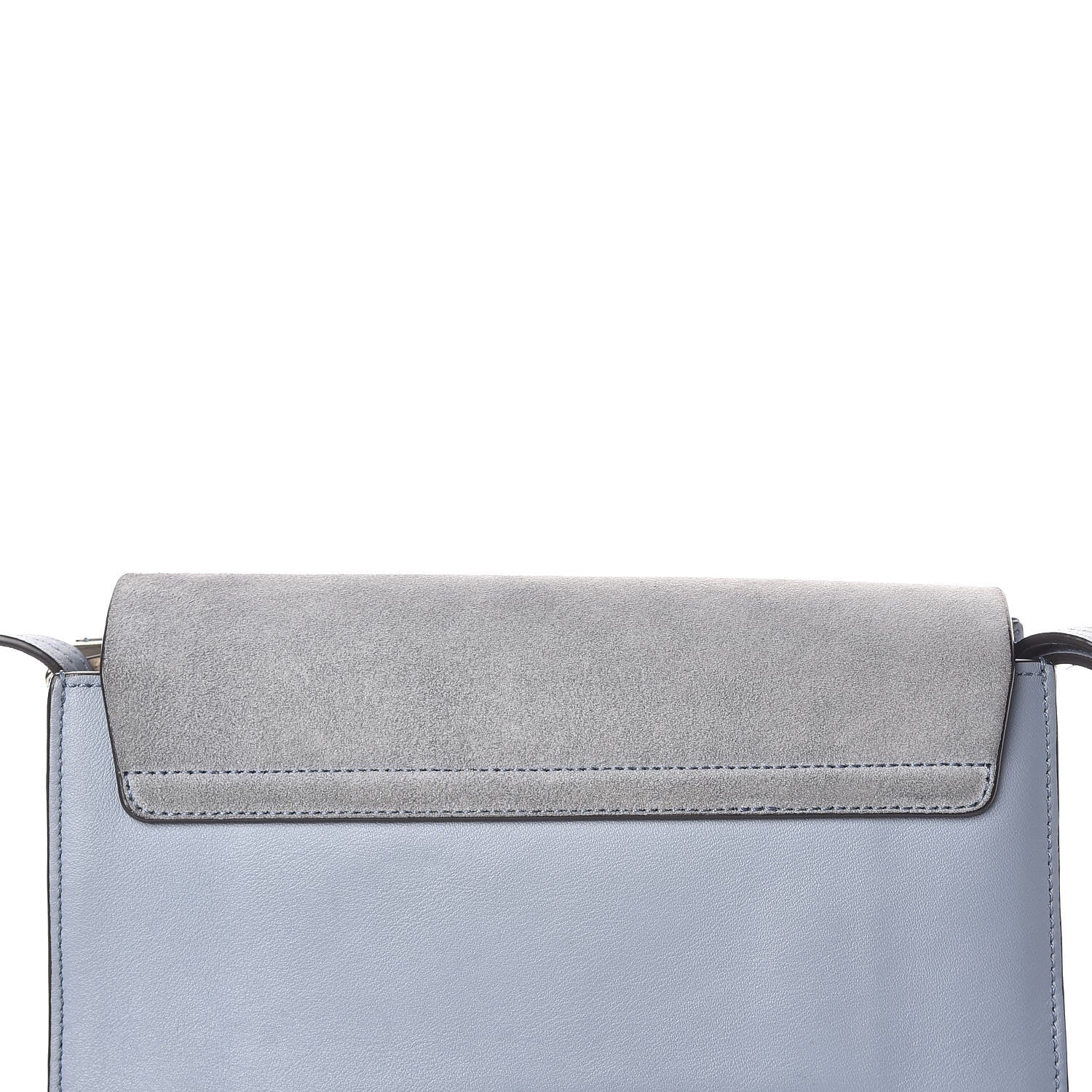 Chloe Suede Calfskin Small Faye Shoulder Bag Washed Blue 14 of 15