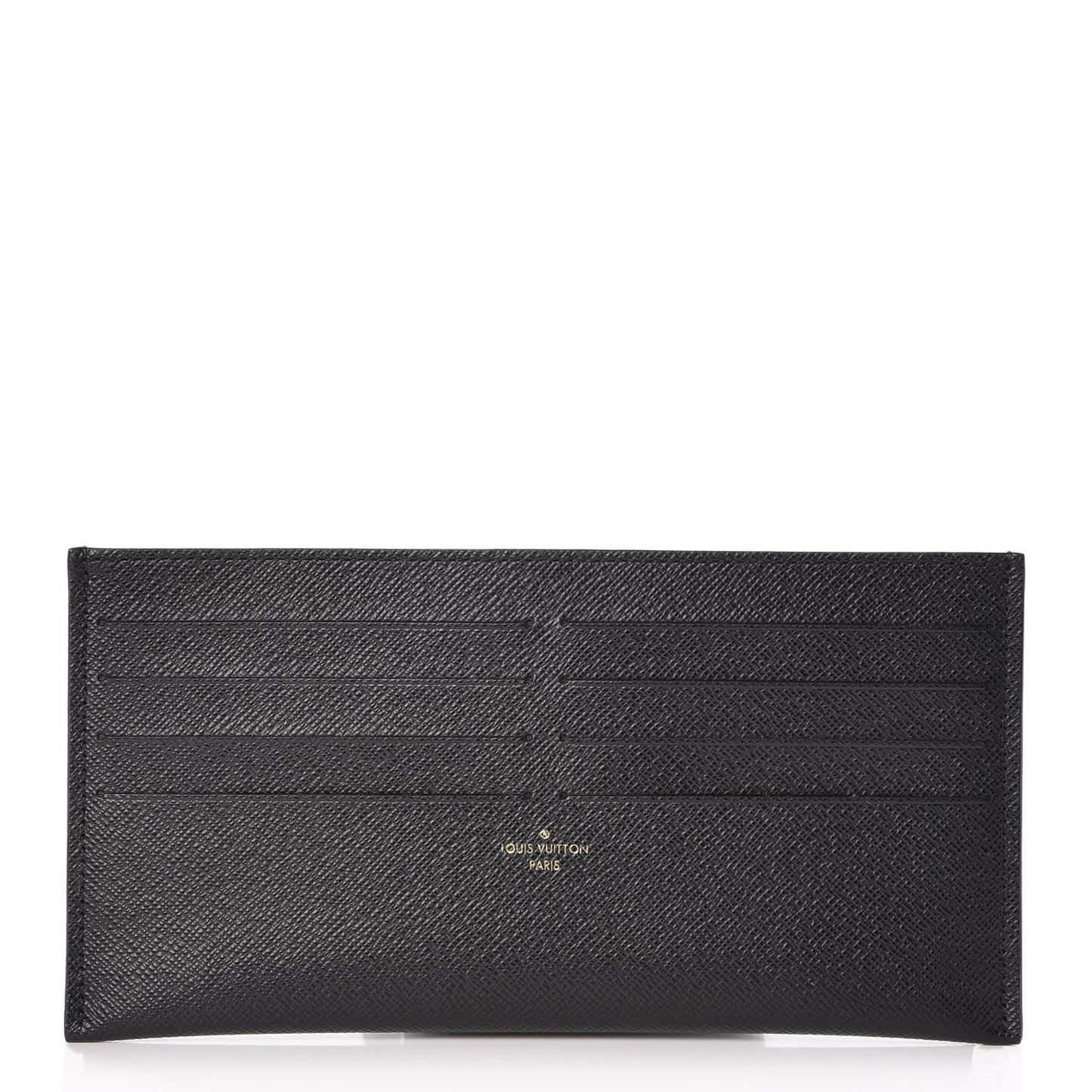 Calfskin Felicie Chain Wallet Card Holder Insert Black