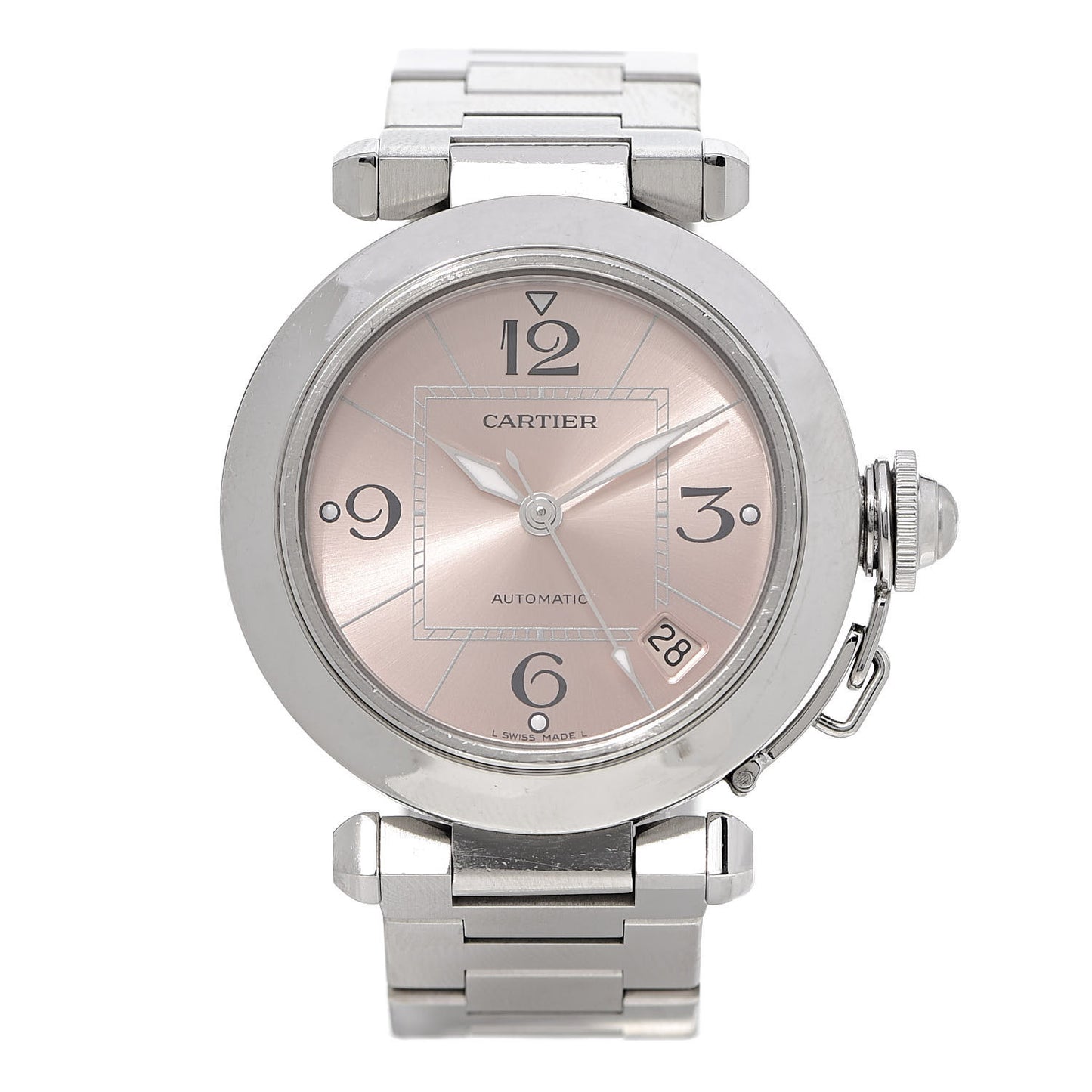Stainless Steel 35mm Pasha C Automatic Watch Pink