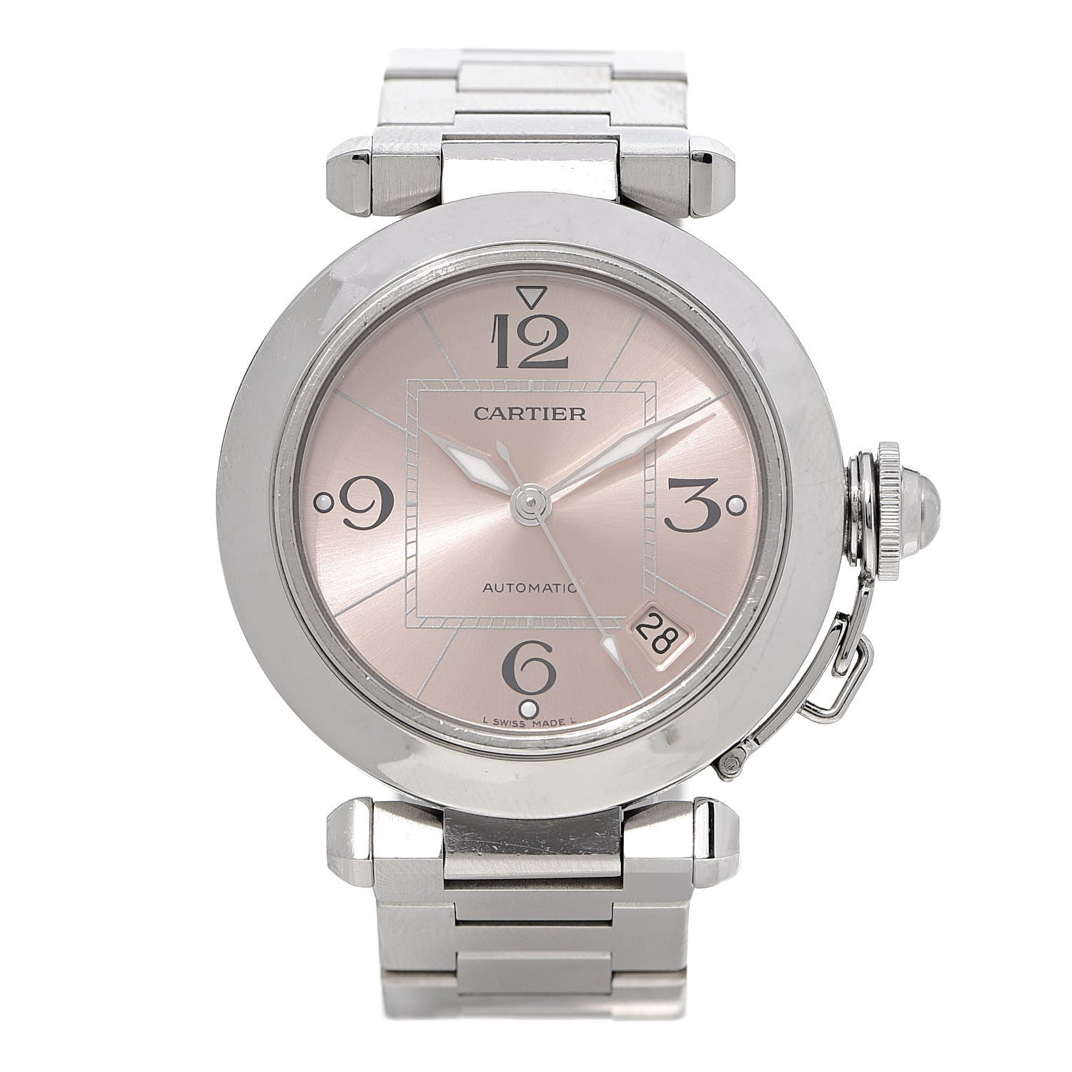 Cartier Stainless Steel 35mm Pasha C Automatic Watch Pink 1 of 6