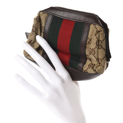 Gucci Monogram Web Small Cosmetic Case Dark Brown 2 of 7