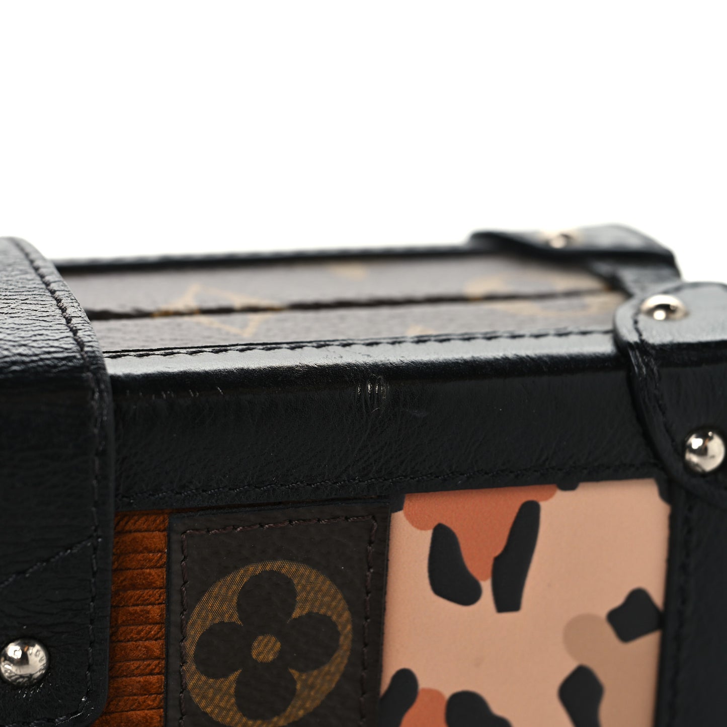 Monogram Leopard Corduroy Petite Malle