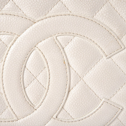 Chanel Caviar Quilted Grand Shopping Tote GST White 16 of 17