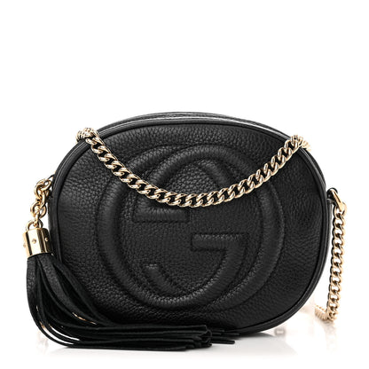 Gucci Pebbled Calfskin Mini Soho Chain Bag Black 1 of 11
