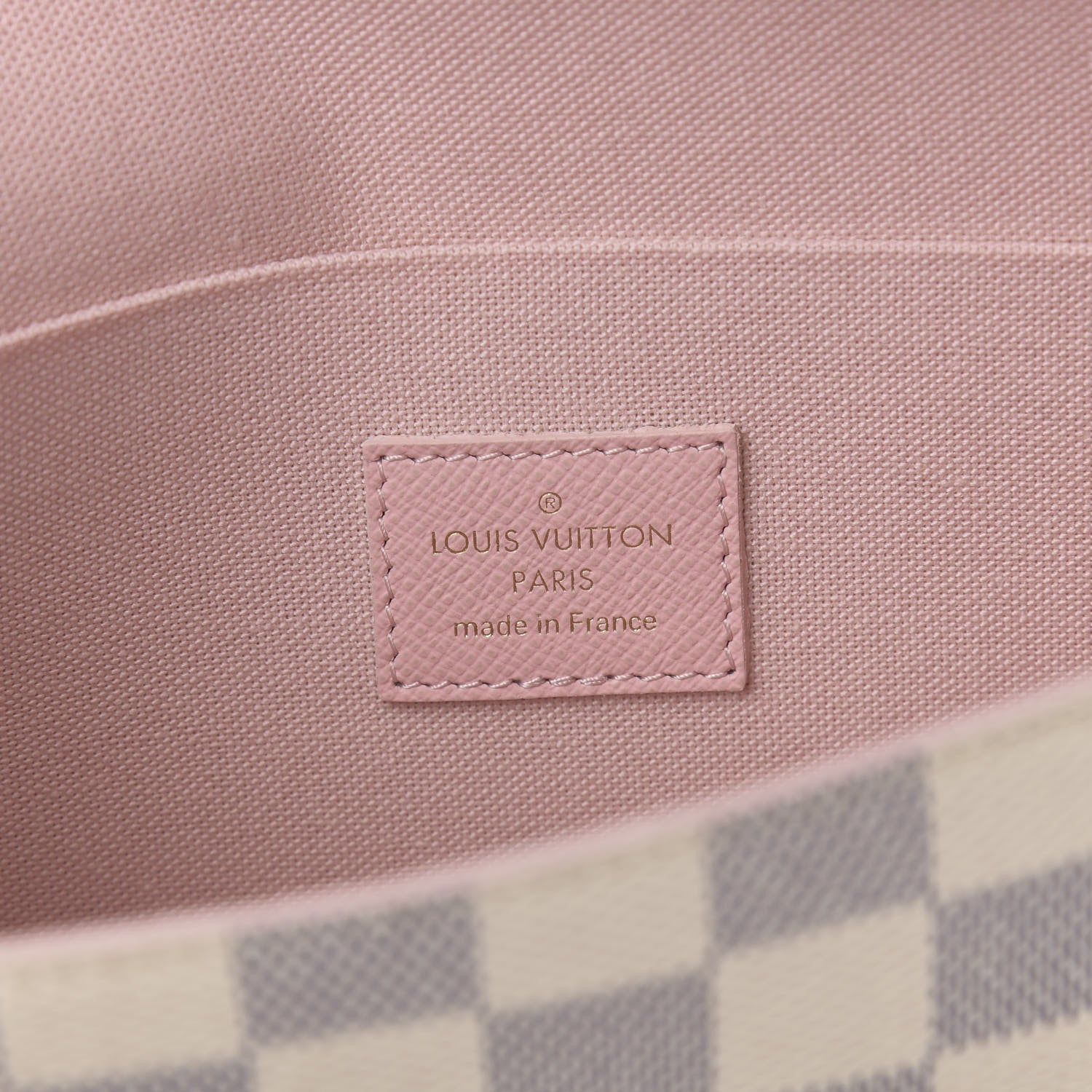 Louis Vuitton Damier Azur Calfskin Pochette Felicie Eau de Rose 6 of 9