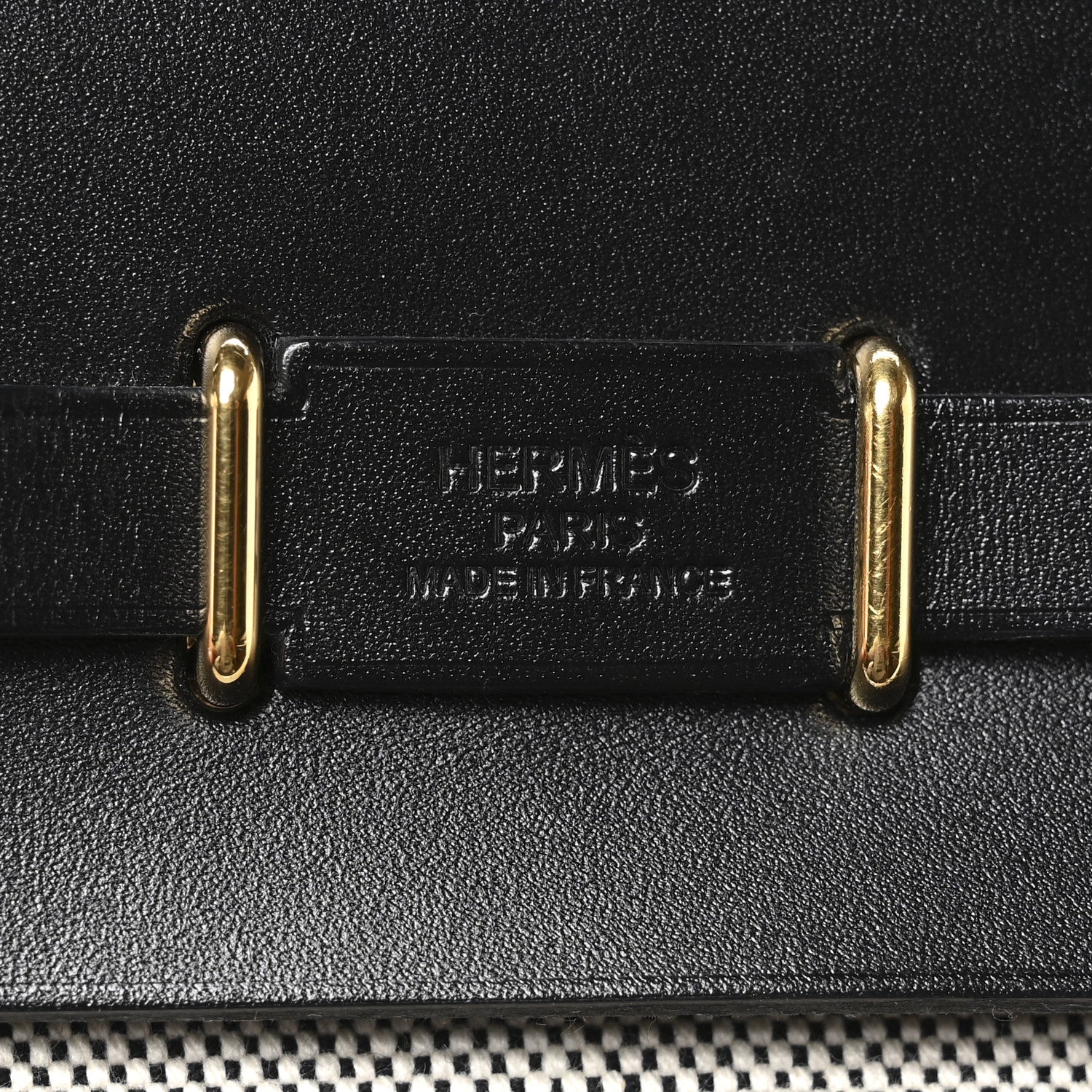 Hermes Military Toile Vache Hunter Herbag Zip Retourne 20 Ecru Black 6 of 11