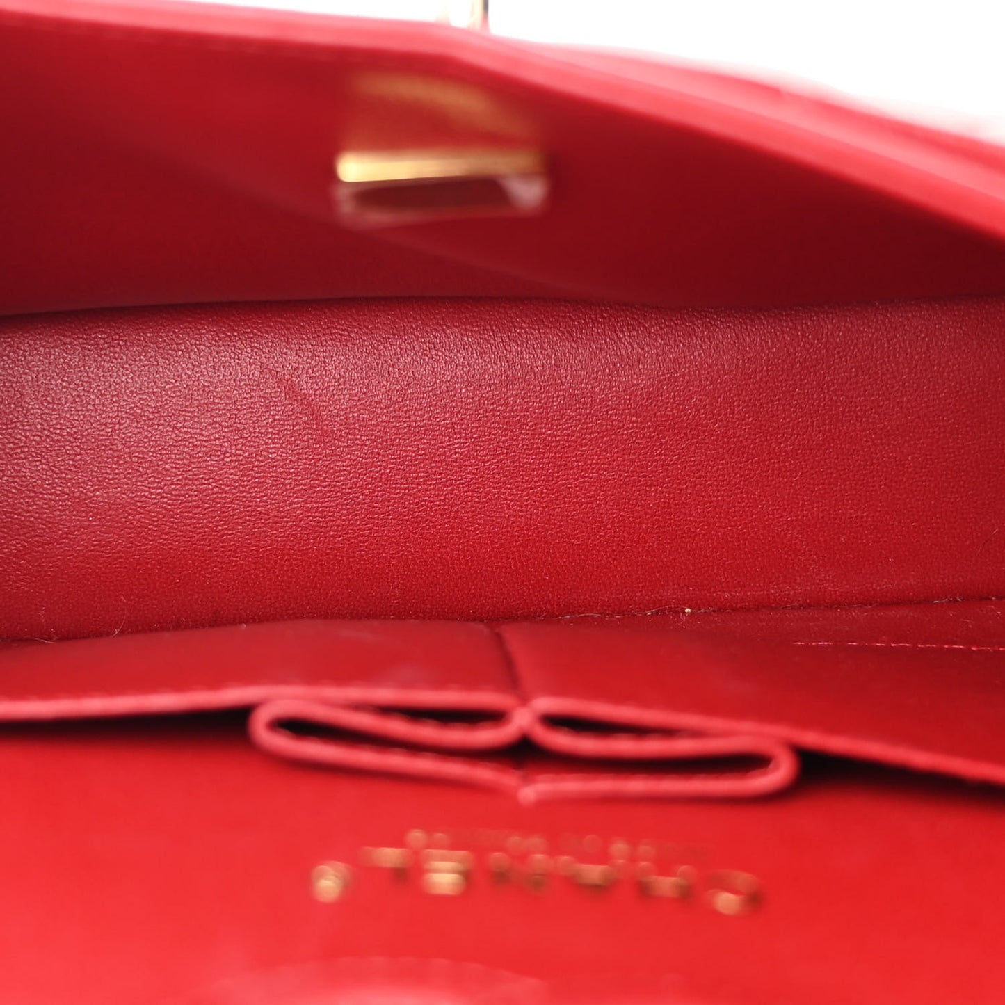 Lambskin Quilted Small Double Flap Red