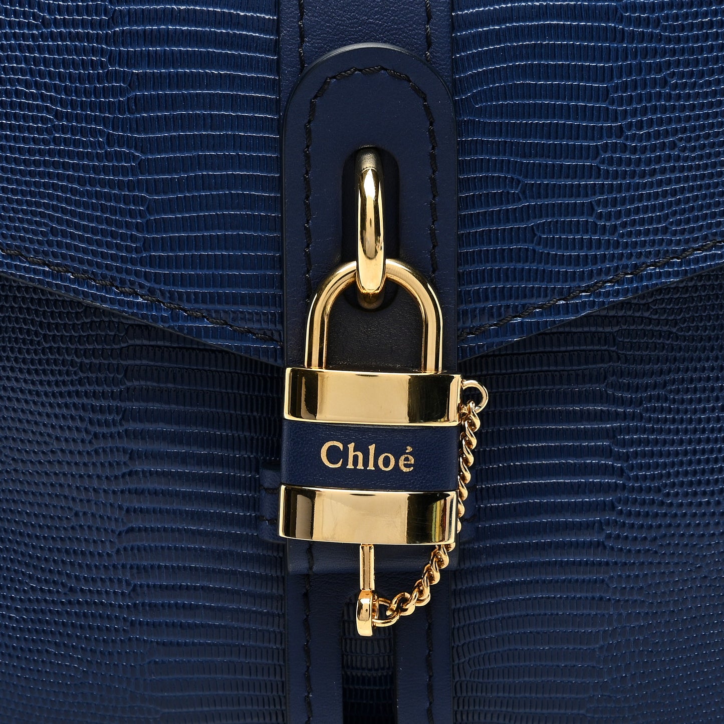 Calfskin Lizard Embossed Small Aby Day Shoulder Bag Captive Blue
