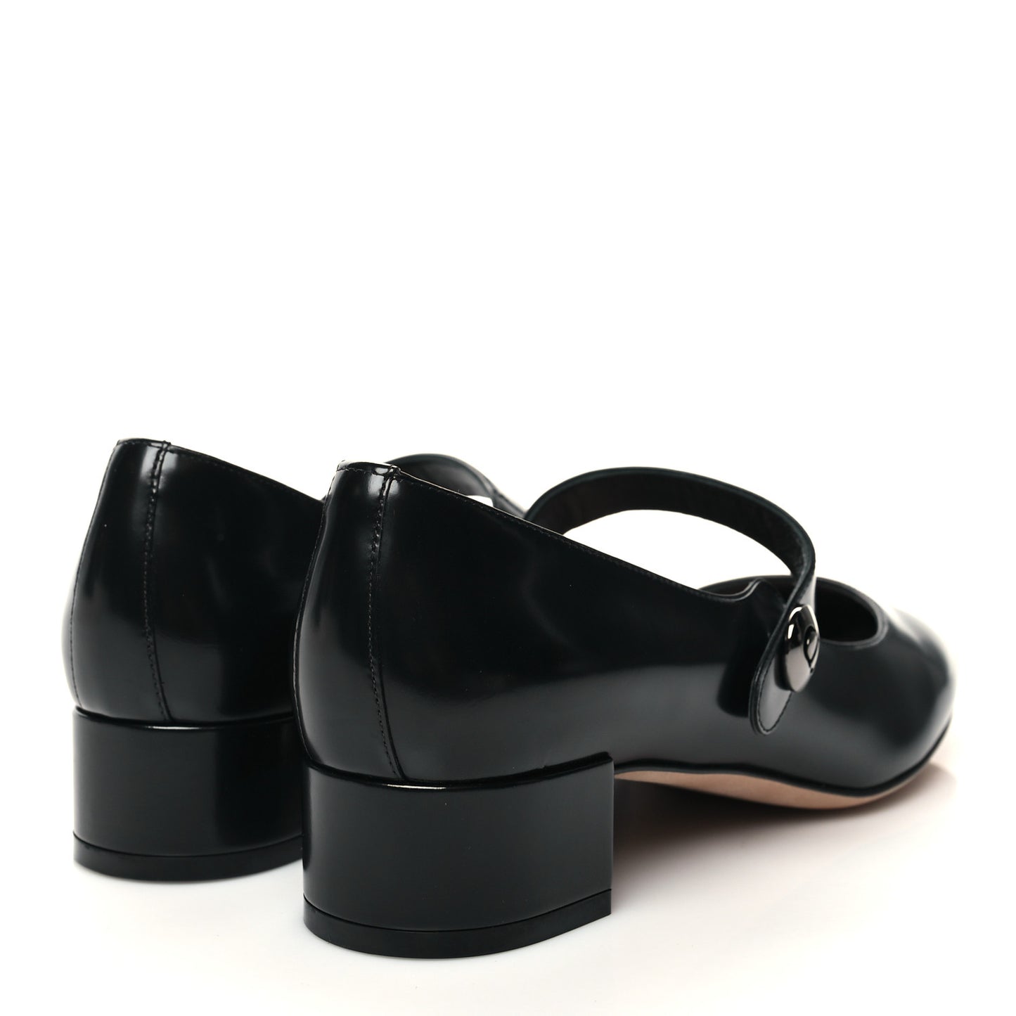 Brushed Calfskin Uniform 30mm Pumps 38.5 Black