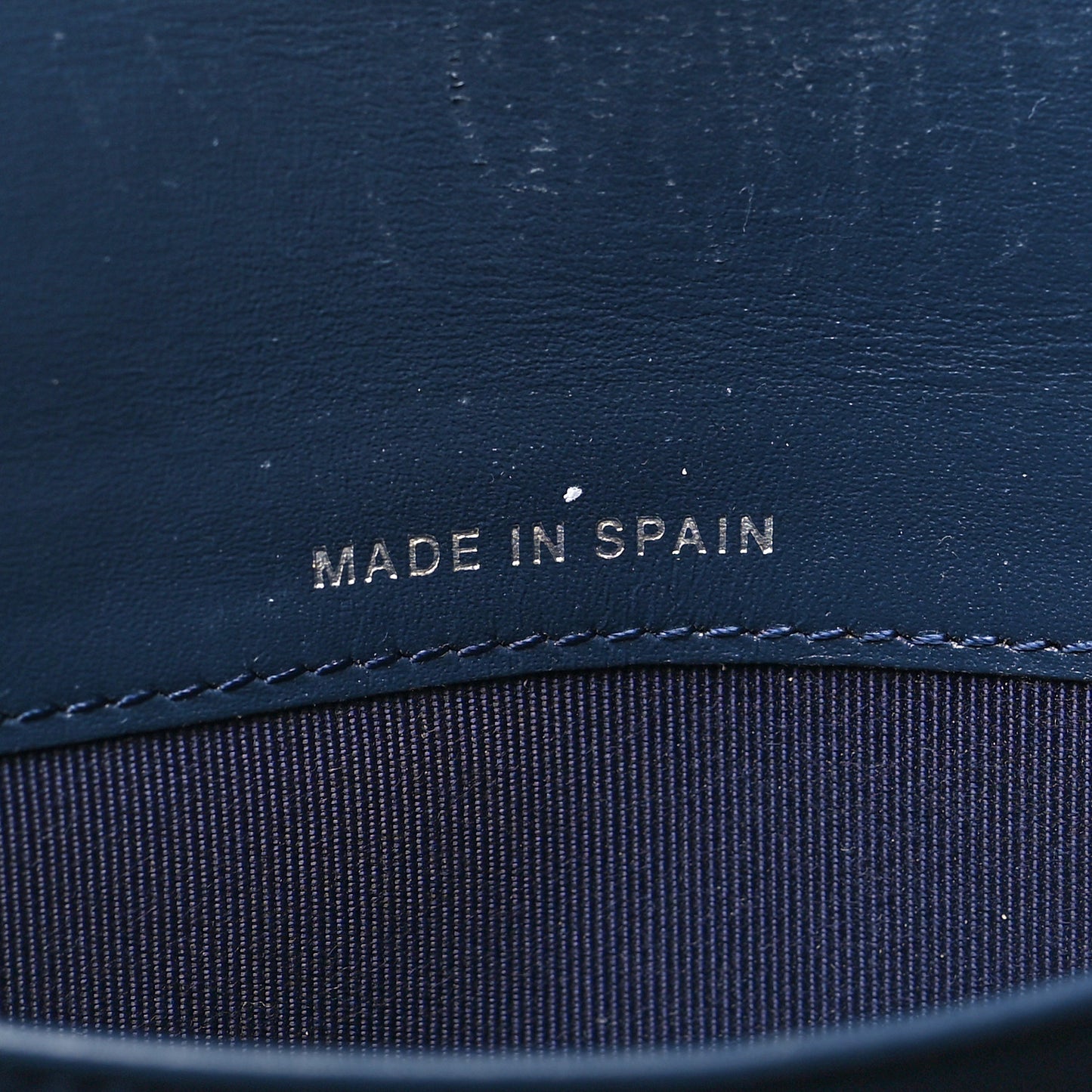 Patent Quilted Large Flap Wallet Navy