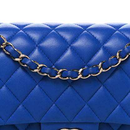 Chanel Lambskin Quilted Medium Double Flap Blue 8 of 10