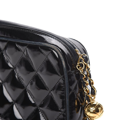 Chanel Patent Quilted Camera Case Black 13 of 17