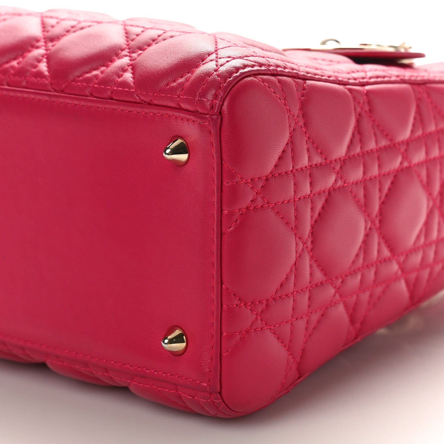 Christian Dior Lambskin Cannage Medium Lady Dior Pink 8 of 8