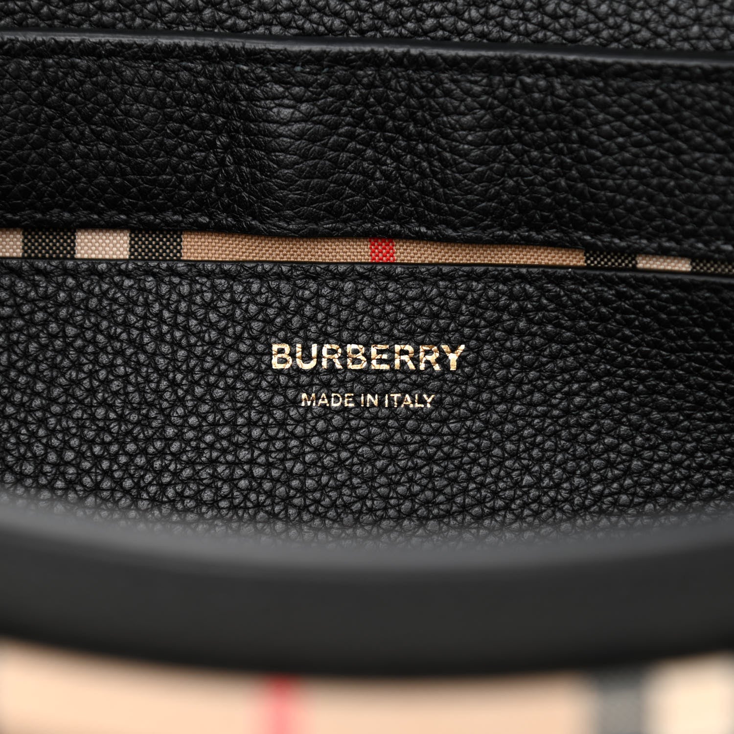 Burberry Grainy Calfskin Vintage Check Note Crossbody Bag Black 6 of 12