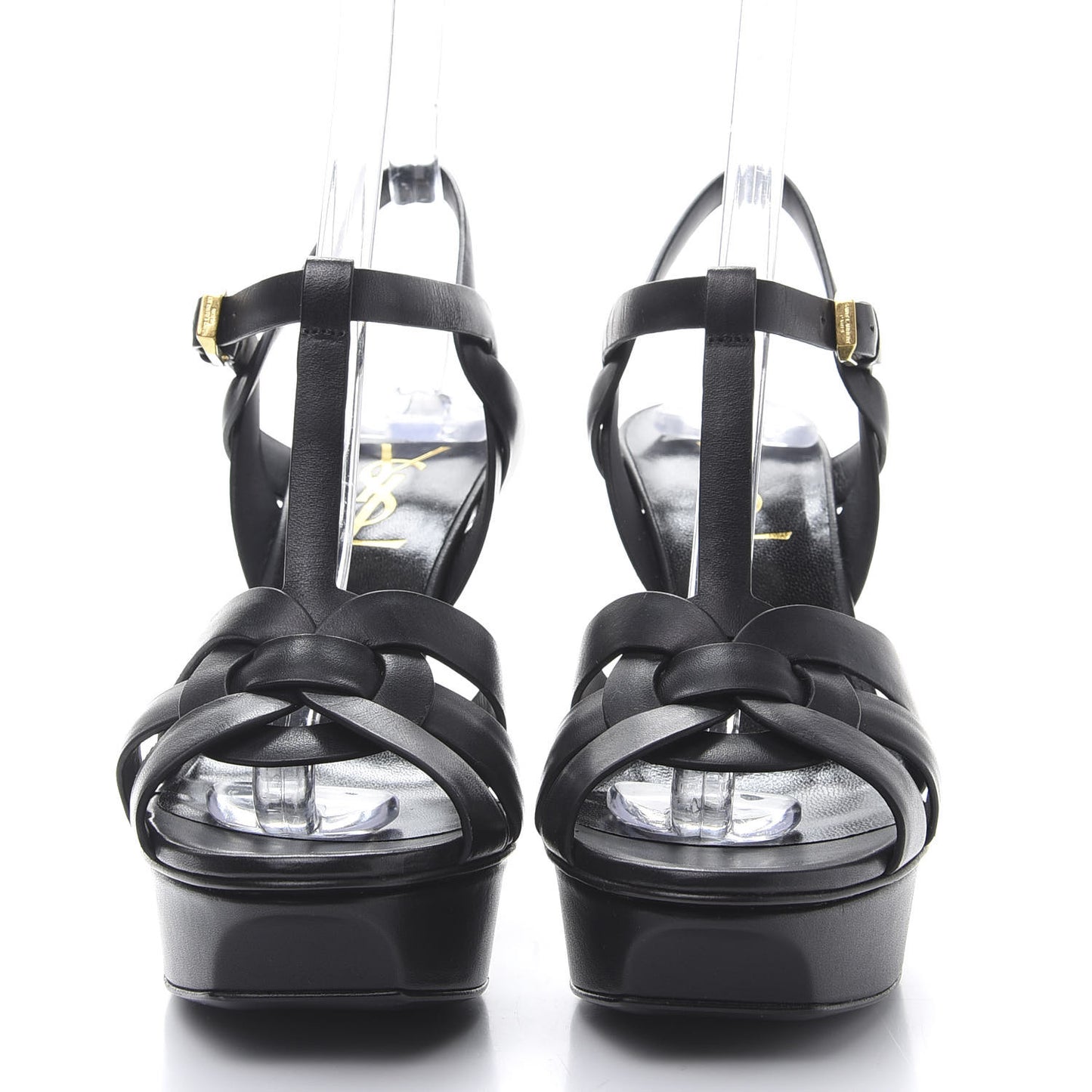 Calfskin Tribute 75 Platform Sandals 36.5 Black