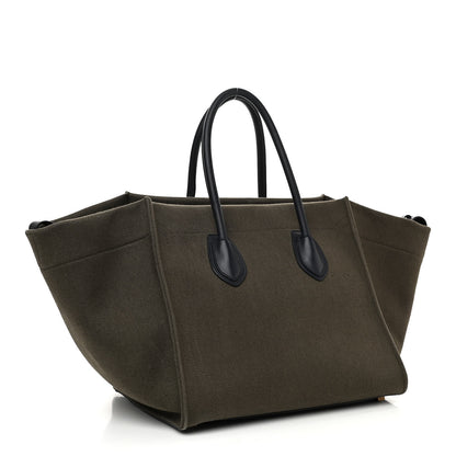 Celine Cotton Canvas Medium Phantom Luggage Olive 3 of 14