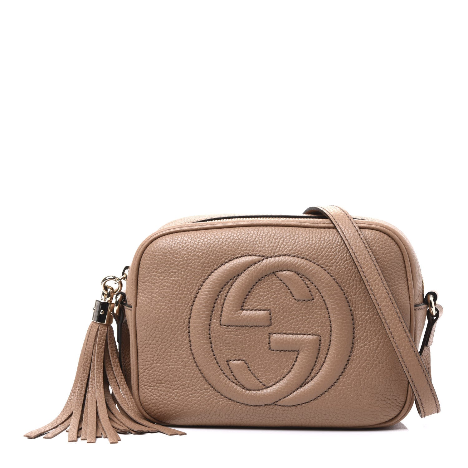 Gucci Pebbled Calfskin Small Soho Disco Bag Rose Beige 1 of 9