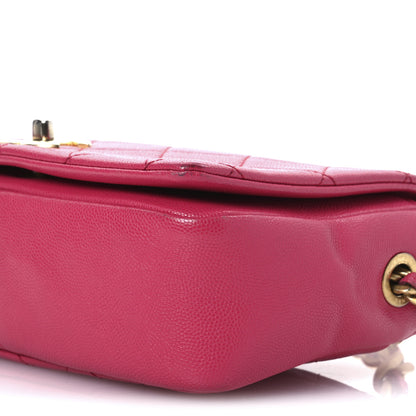 Chanel Caviar Quilted Small Fashion Therapy Flap Bag Dark Pink 10 of 13