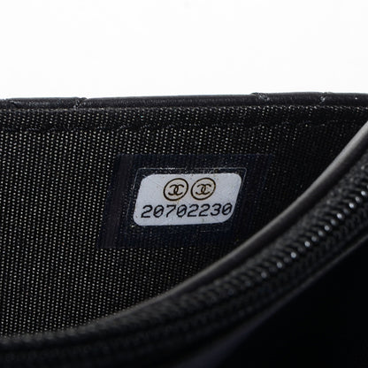 Chanel Lambskin Quilted Boy Wallet On Chain WOC Black 8 of 9