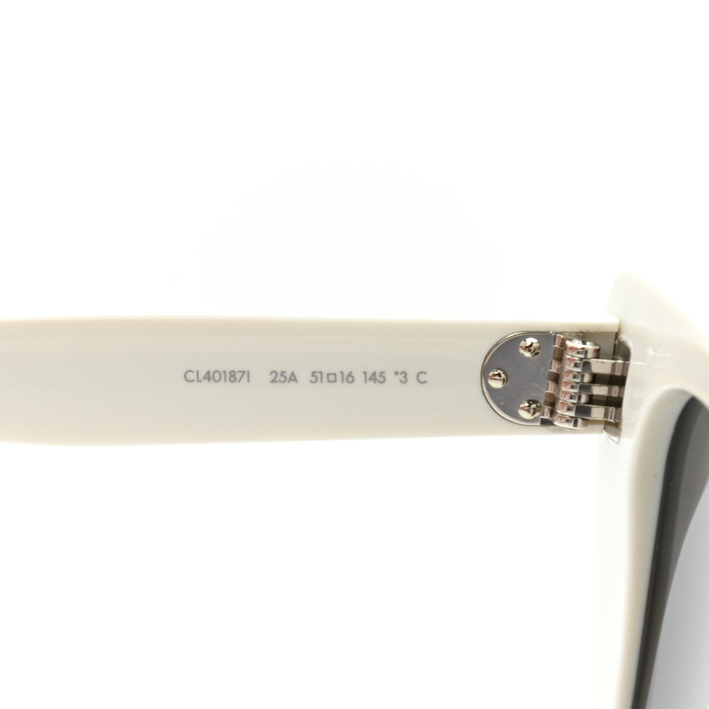 Acetate Cat Eye Sunglasses CL40187I White