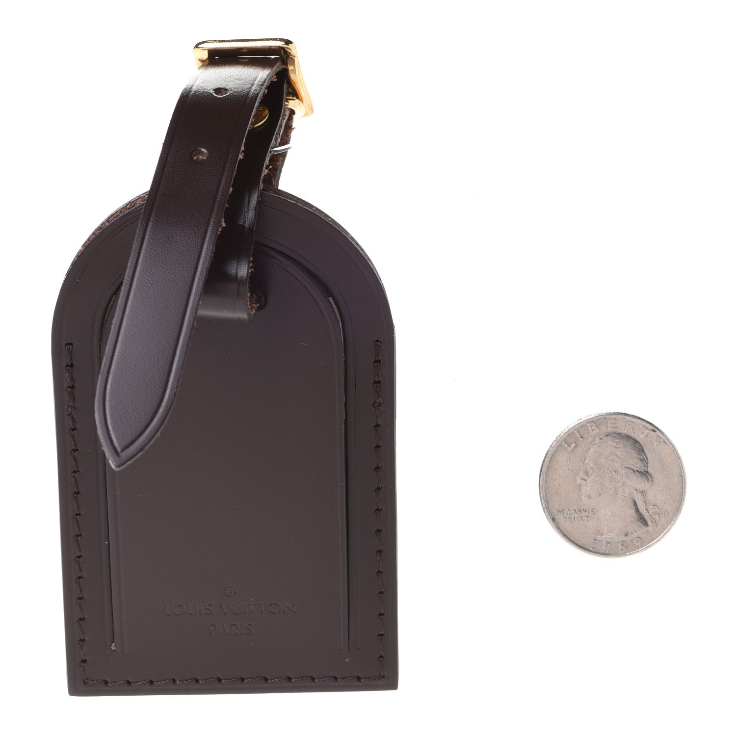 Louis Vuitton Calfskin Soho Luggage Tag Brown 2 of 6