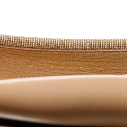 Chanel Lambskin Cap Toe CC Ballerina Flats 38.5 Beige Black 6 of 9