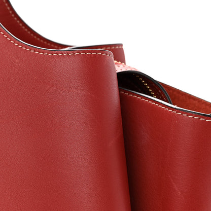 Celine Calfskin Medium Tri-Fold Bag Red Wood 11 of 12