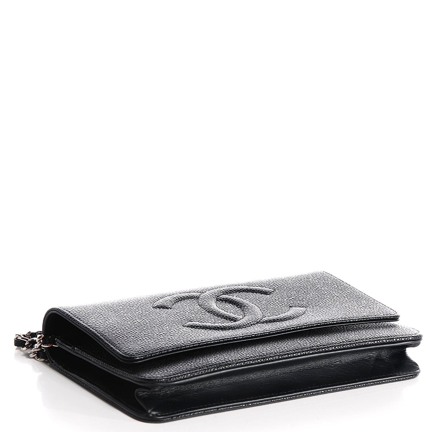 Chanel Caviar Timeless CC Wallet on Chain WOC Black 4 of 9