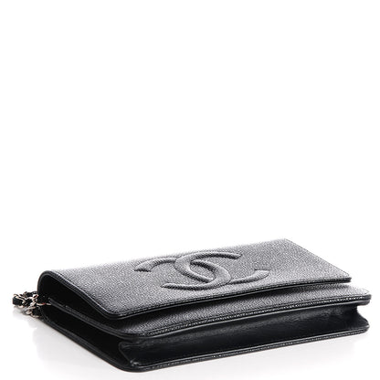 Chanel Caviar Timeless CC Wallet on Chain WOC Black 4 of 9