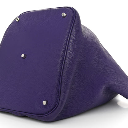Hermes Taurillon Clemence Picotin Lock 26 GM Iris 10 of 12