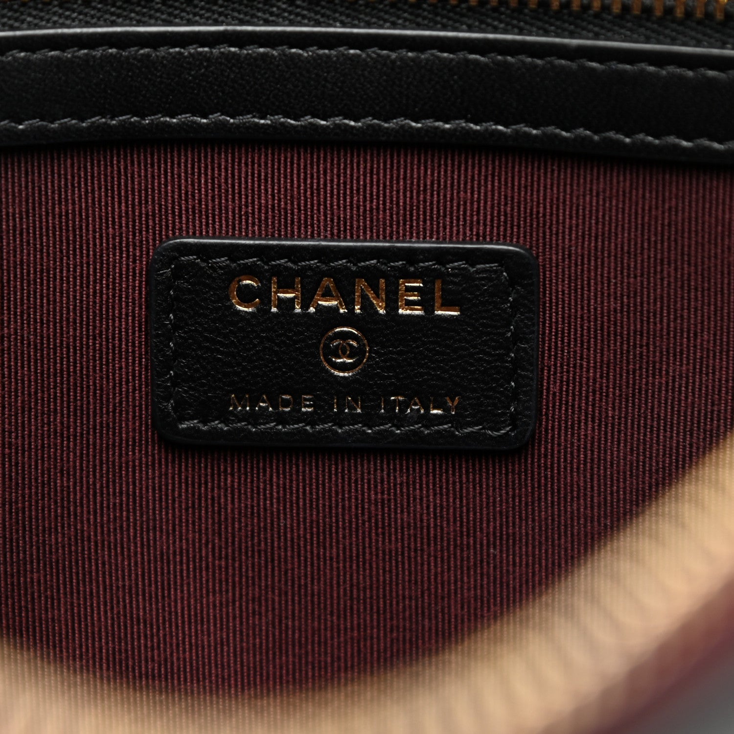 Chanel Lambskin Quilted Medium Cosmetic Case Black 6 of 8