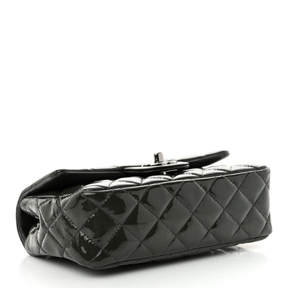 Chanel Patent Calfskin Quilted Mini Rectangular Flap Grey 4 of 10