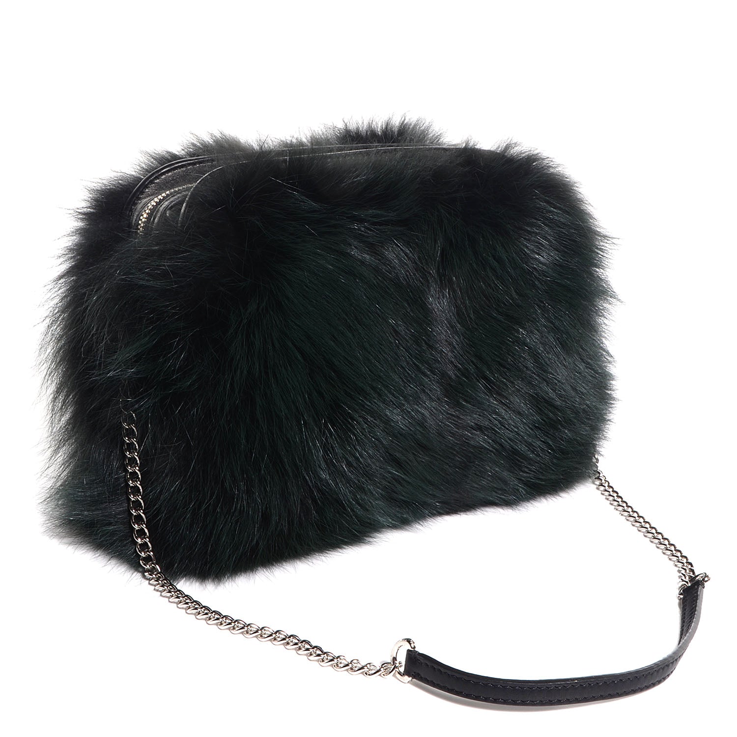 Louis Vuitton Fox Fur Lambskin Pochette Chaine Renard Vert Fonce 3 of 7