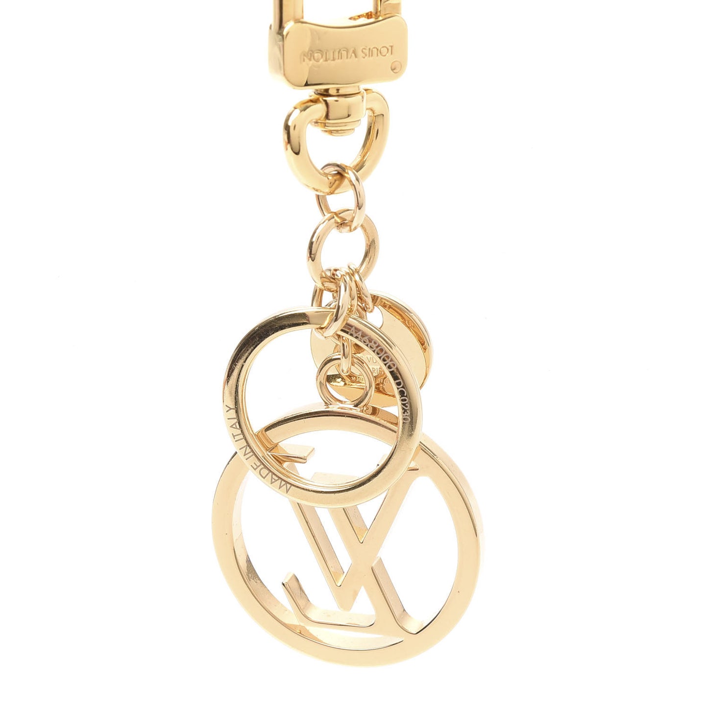 LV Circle Bag Charm Key Holder Gold