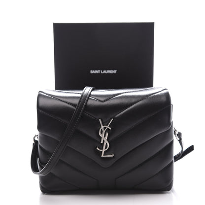 Saint Laurent Calfskin Y Quilted Monogram Toy Loulou Crossbody Bag Black 11 of 11