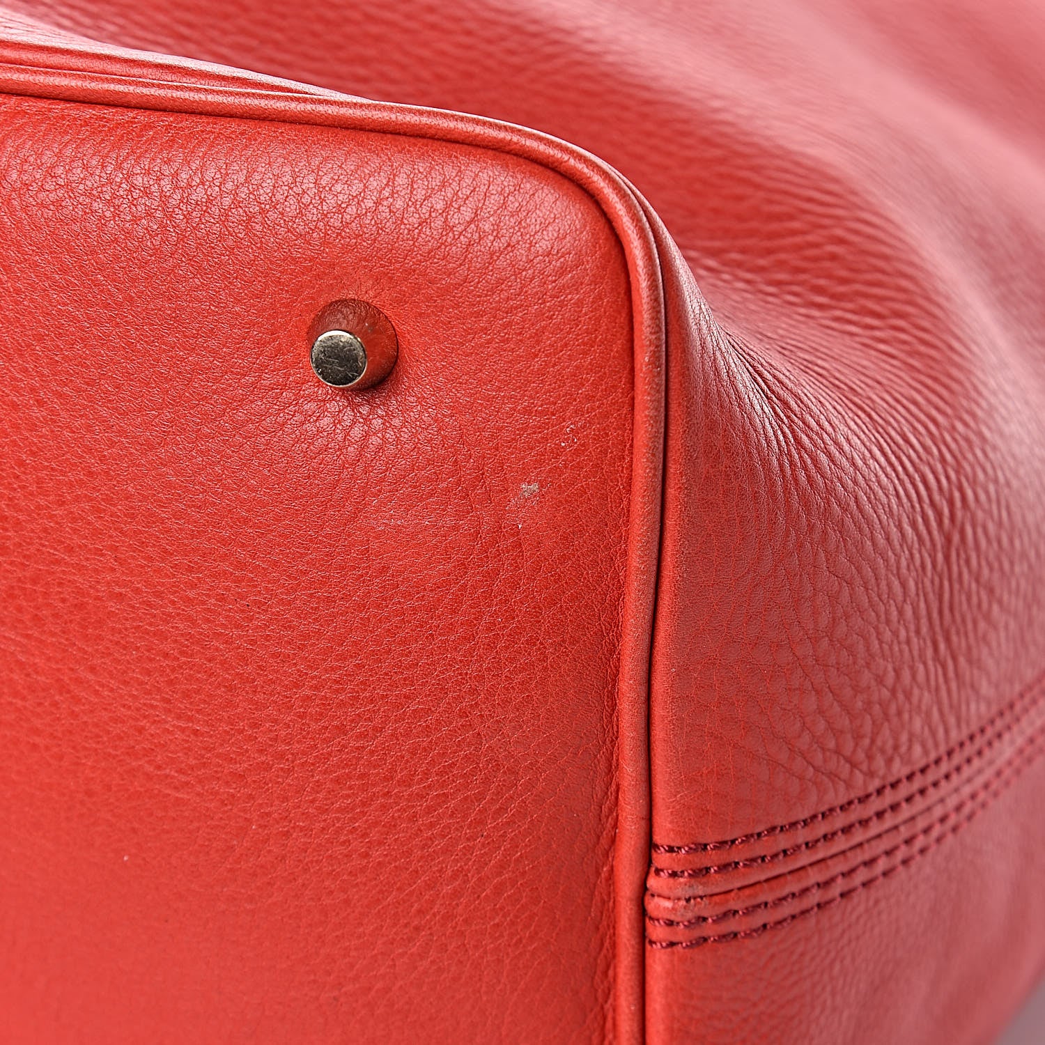 Burberry Grainy Calfskin Medium Ashby Hobo Cadmium Red 10 of 10